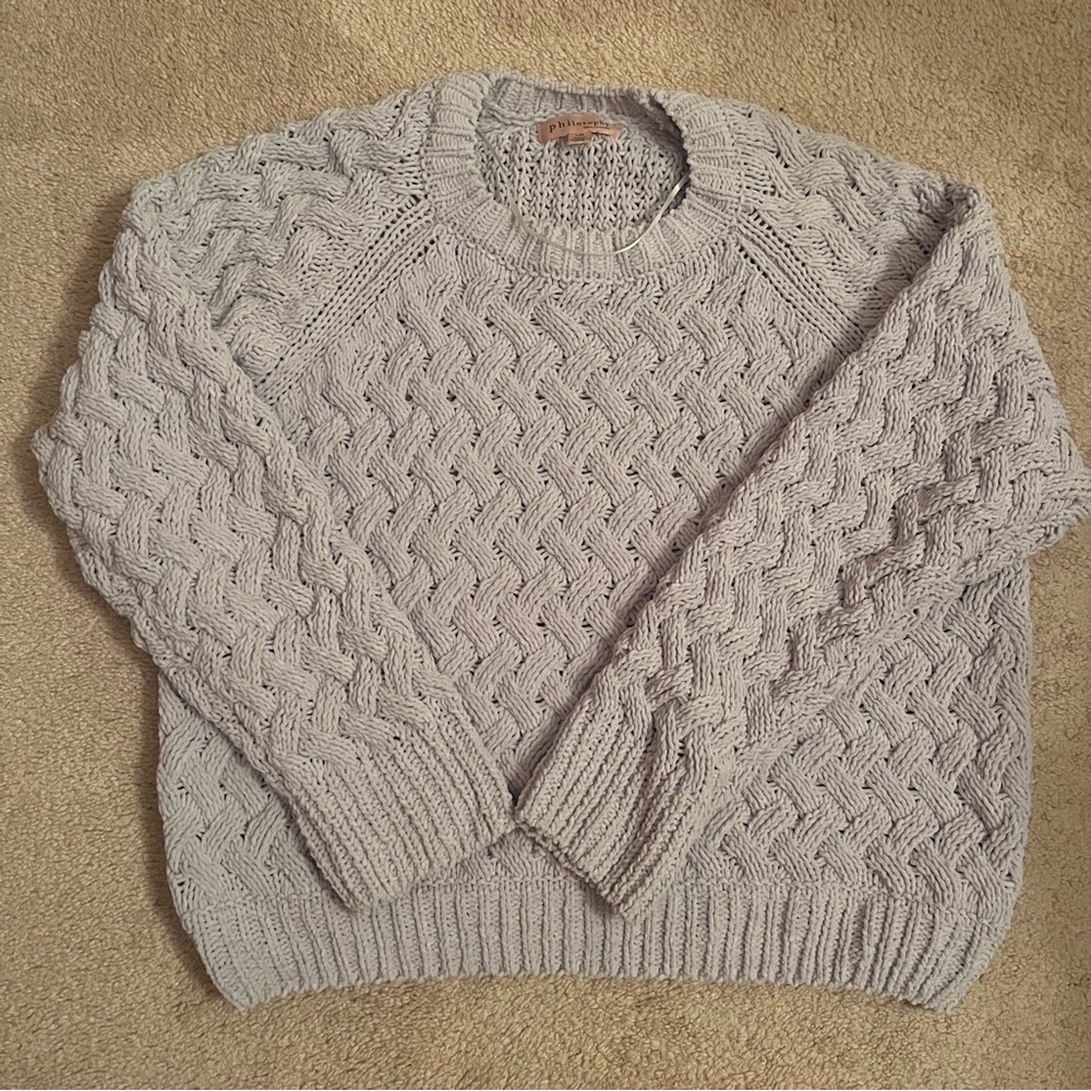 Philosophy cable knit sweater